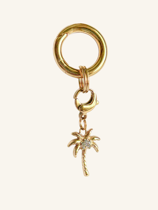 Gold palm tree equestrian charm for riders and horse lovers