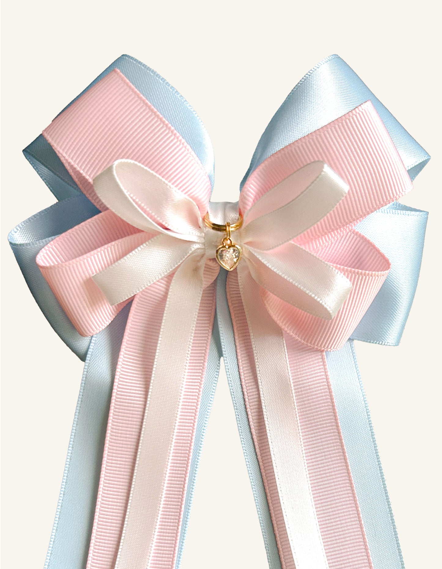 Baby Blue & Blush Pink Show Bow