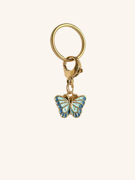 Blue butterfly charm for equestrian accessories