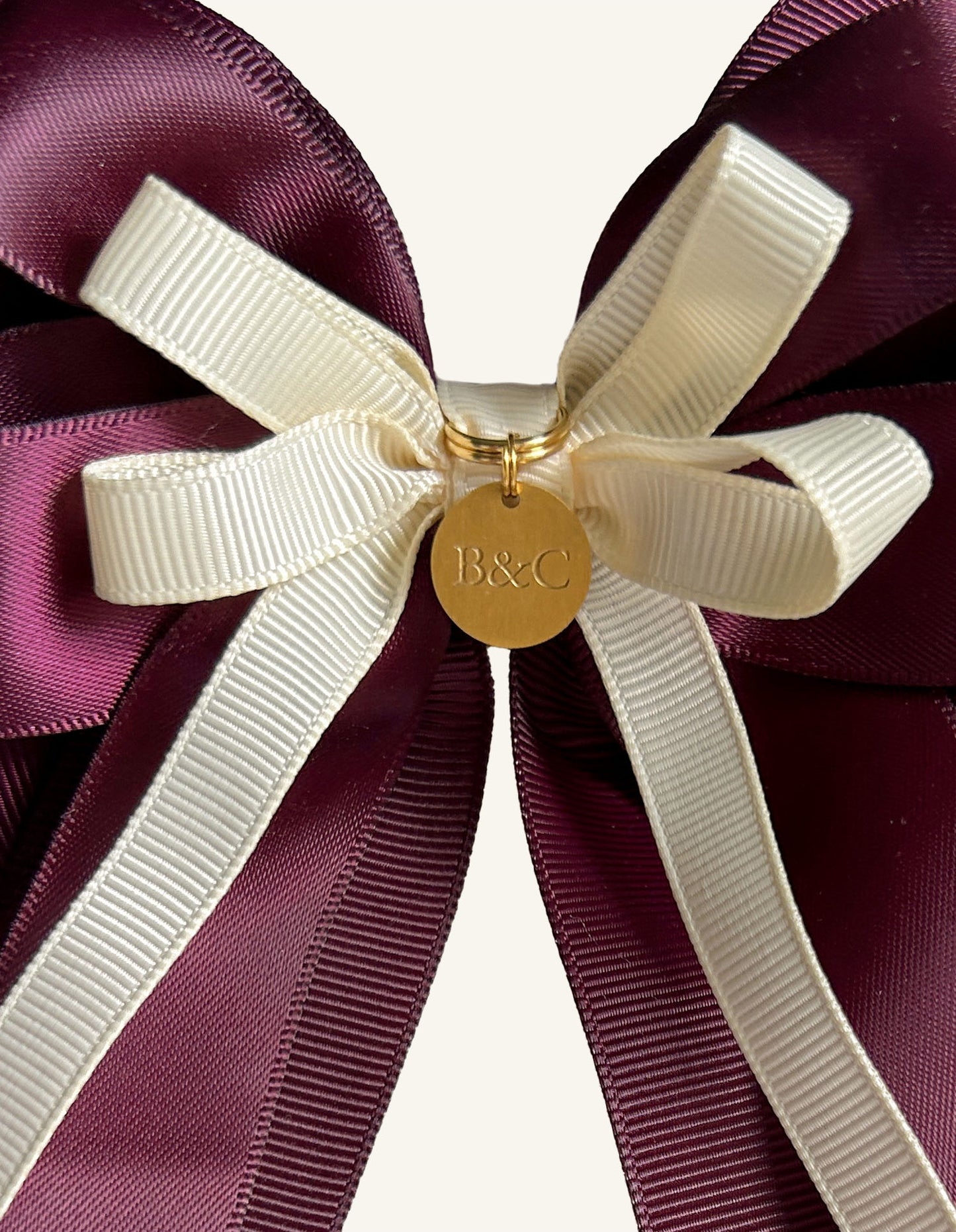Jumper Bow – Burgundy & Ivory Signature