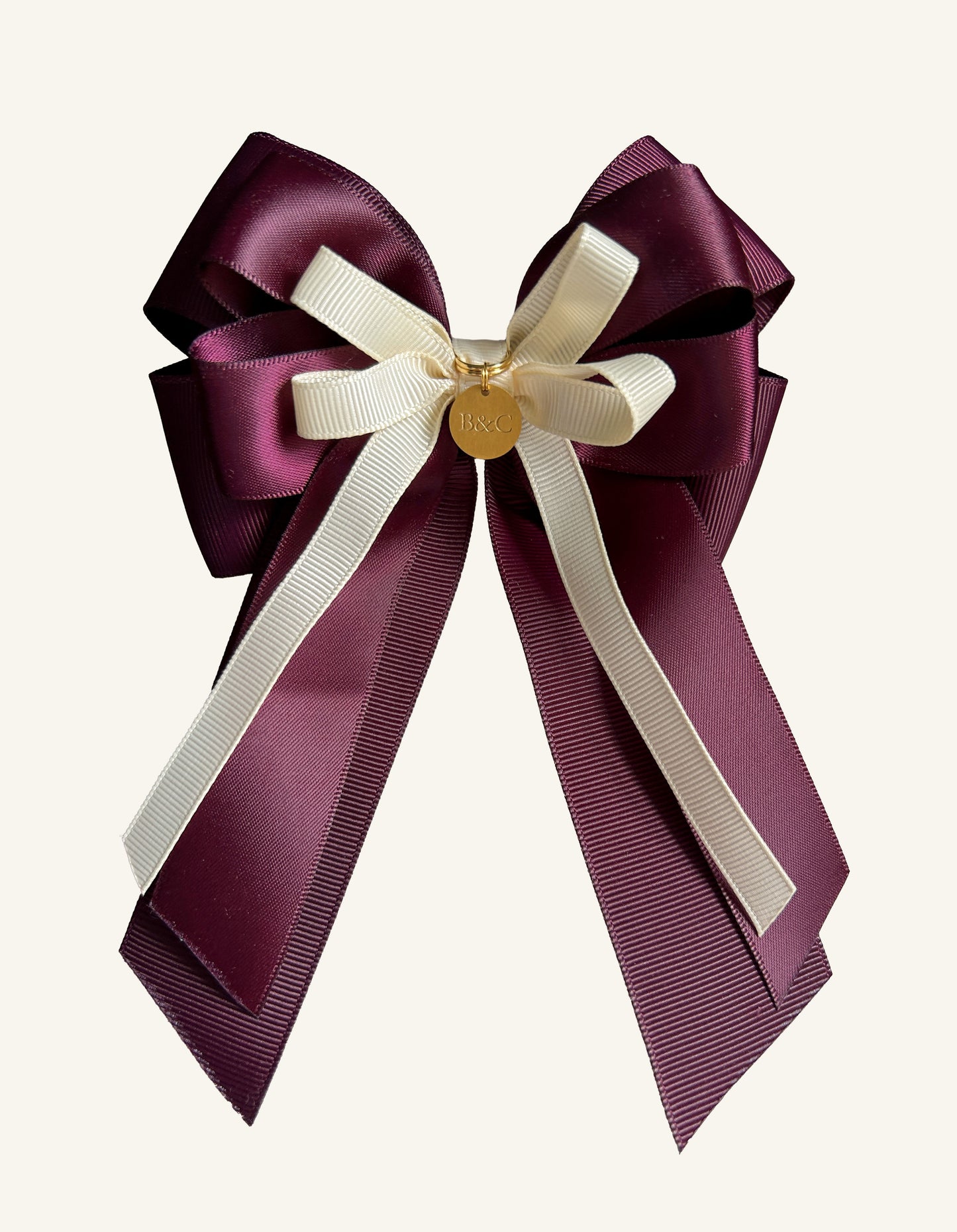 Jumper Bow – Burgundy & Ivory Signature