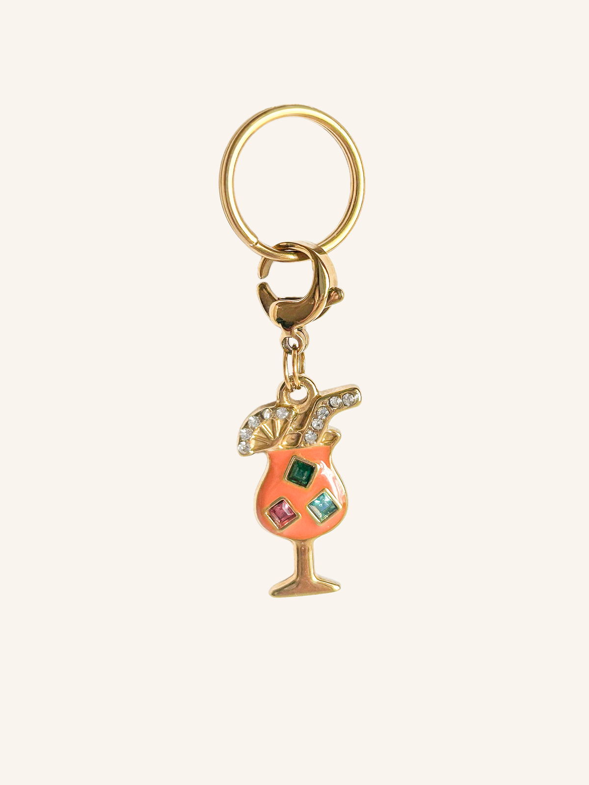 Cocktail gold equestrian charm for bridle and horse accessories