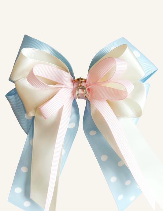 Pastel horse show hair bows for equestrian competitions