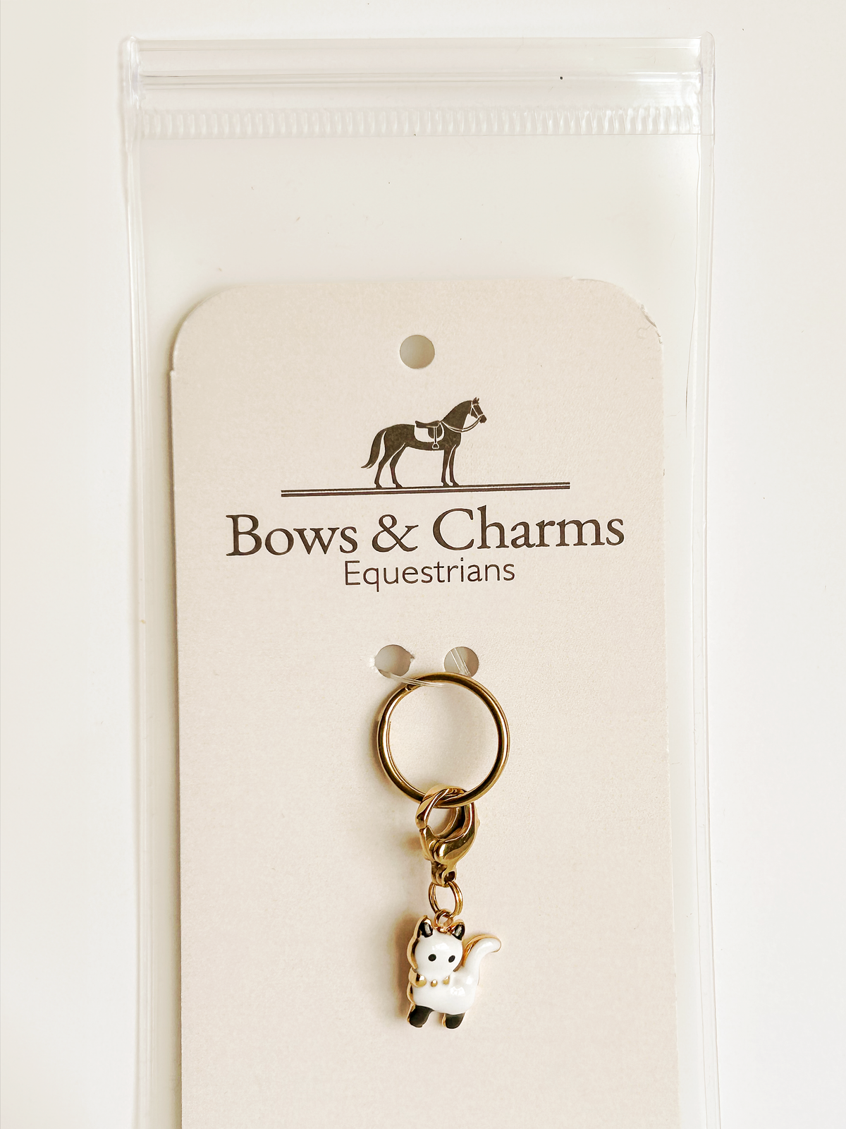 Cute cat charm for horse lovers and equestrians