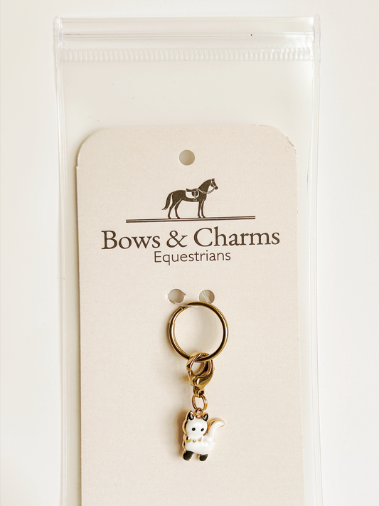 Cute cat charm for horse lovers and equestrians