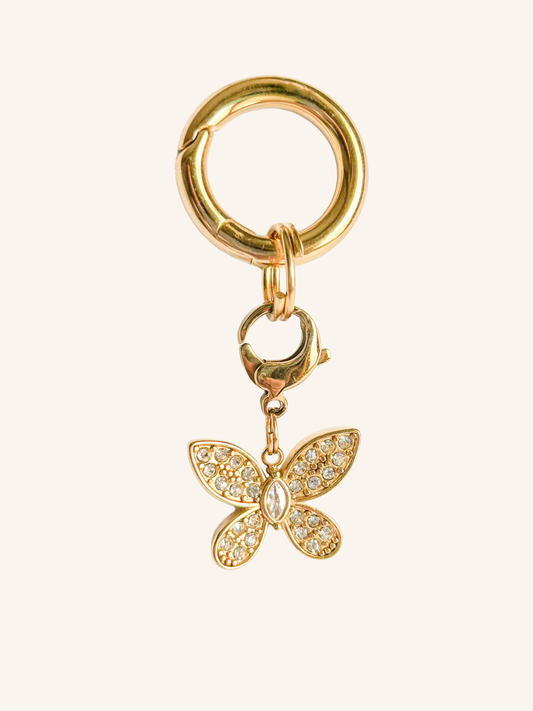 Diamond butterfly equestrian charm for riders