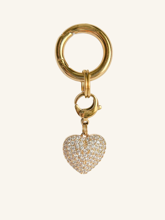 Diamond heart equestrian charm for riders and horse accessories