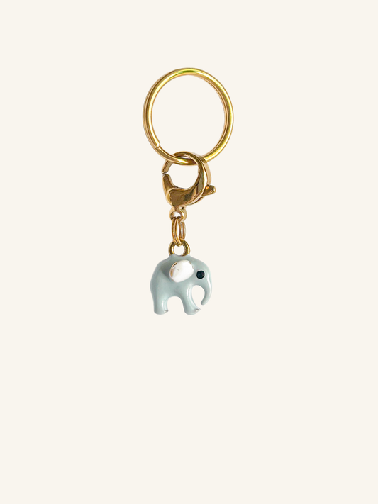 Gold elephant charm for equestrian accessories