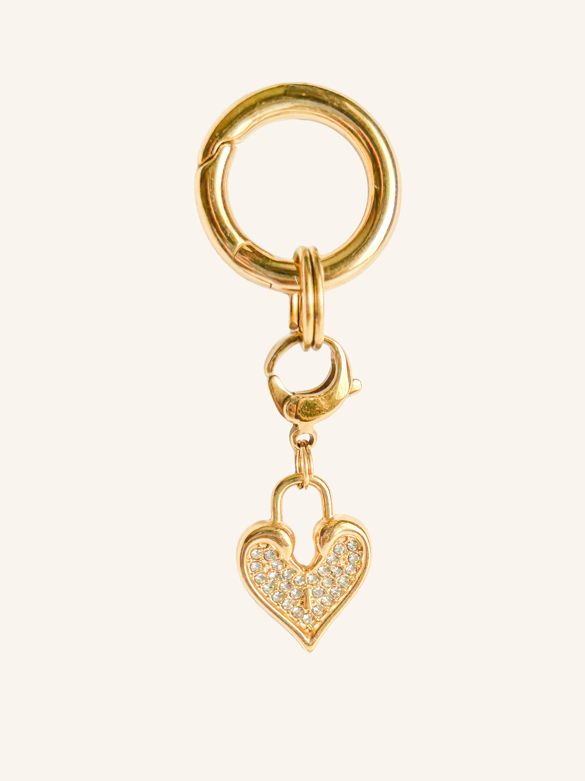 Gold heart equestrian charm for horse bridle and riding accessories