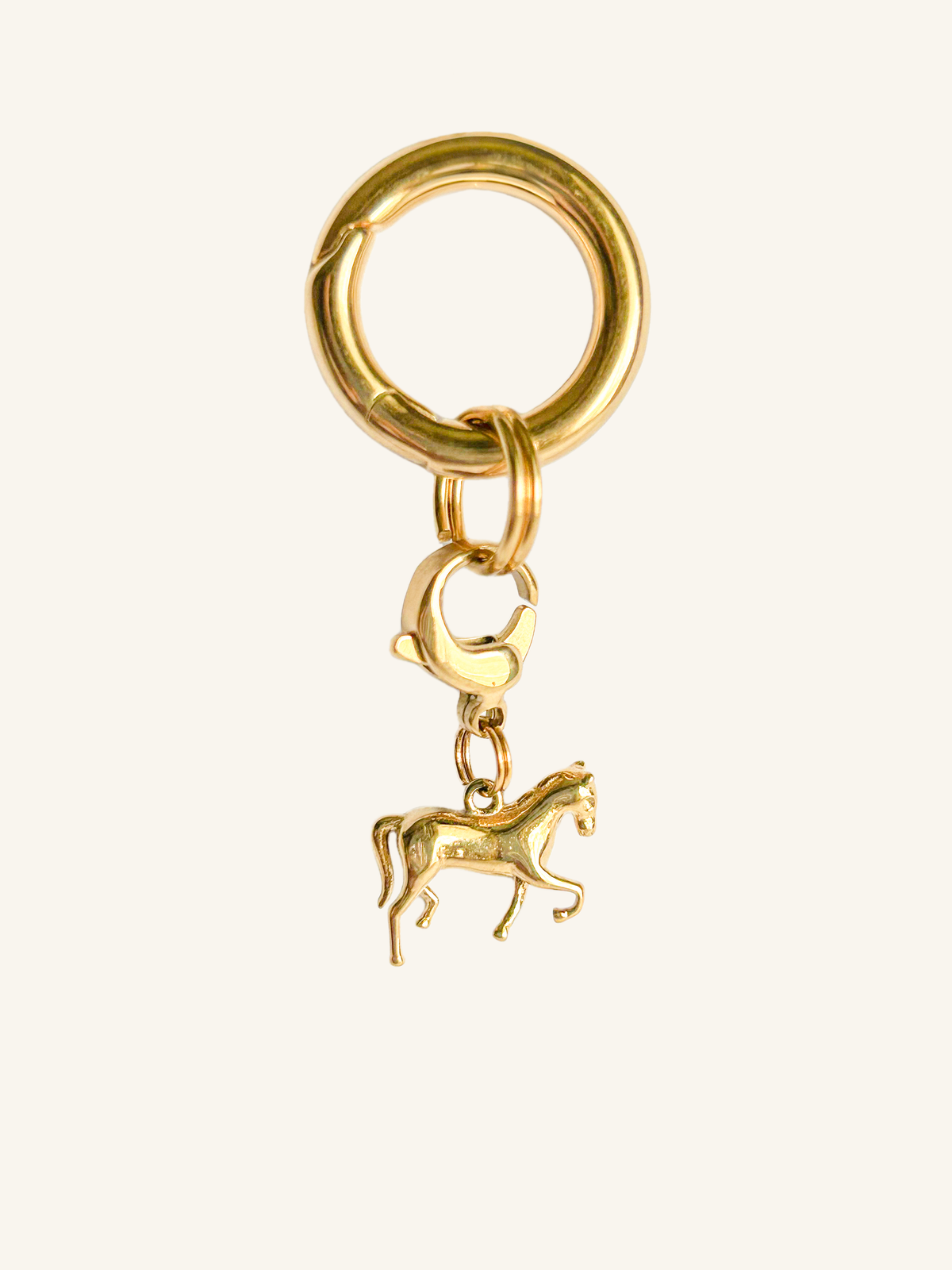 Gold horse equestrian charm for riders and horse lovers