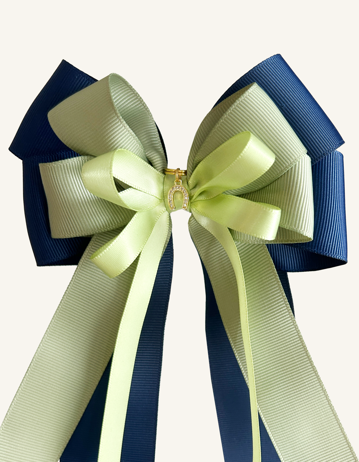 Golden Luck horse show bows for braided hair