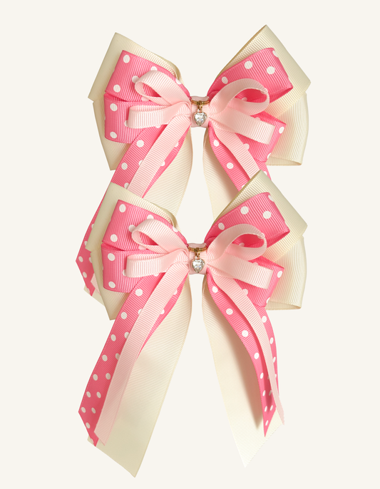 Pink Sugar pink equestrian show bows for young riders