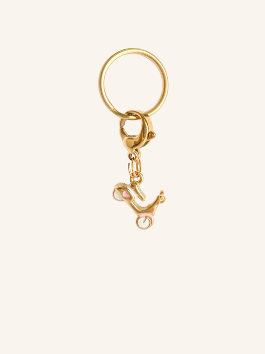 Scooter gold equestrian charm for bridle and horse accessories