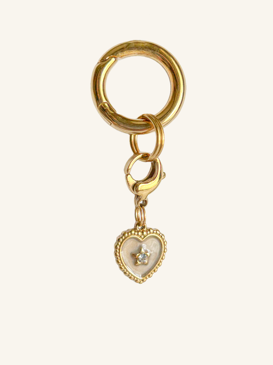 Gold Star Heart equestrian charm for riders and horse lovers
