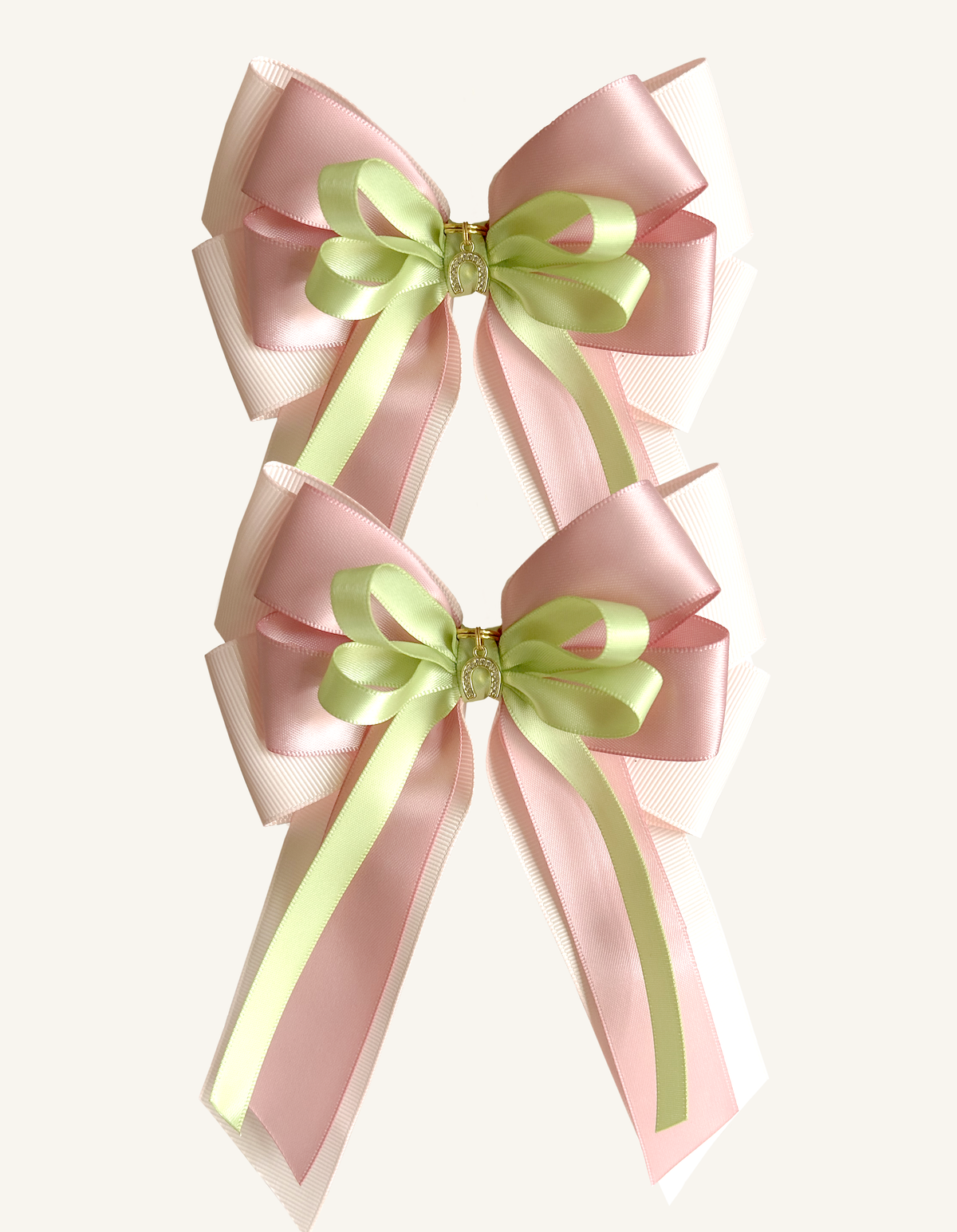 Strawberry Garden pink equestrian show bows