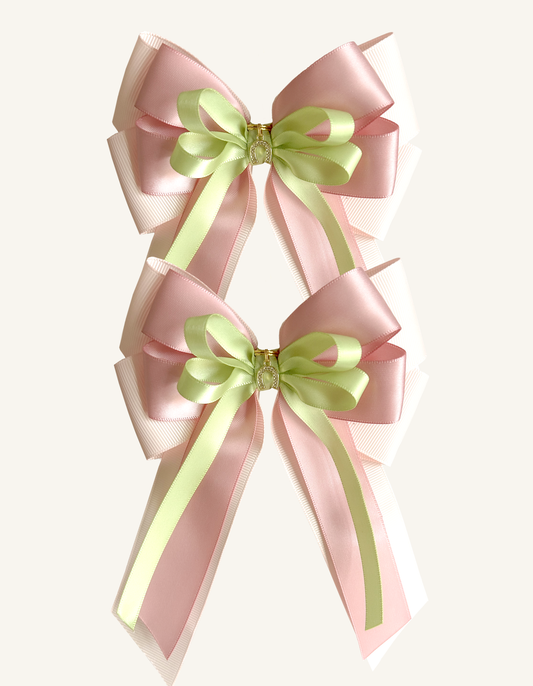 Strawberry Garden pink equestrian show bows
