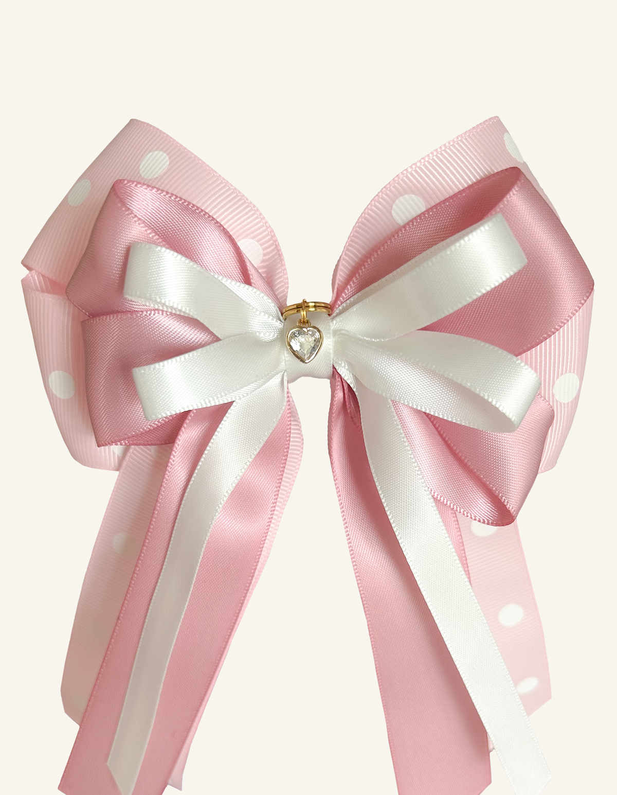 Handcrafted pink pony show bows by Bows & Charms